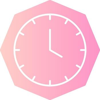 reloj sólido multi degradado icono vector