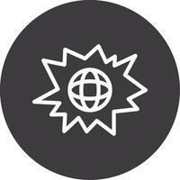 Bold Burst Outline Circle Icon vector