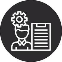 Project Manager Inverted Icon vector