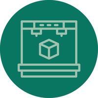 3D Printer Line Multi color Icon vector