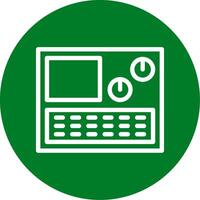 Machine Control Panel Outline Circle Icon vector