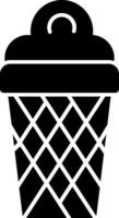 Ice Cream Cone Glyph vector