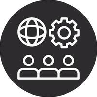 Company Culture Inverted Icon vector