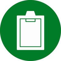 Clipboard Glyph Circle Icon vector