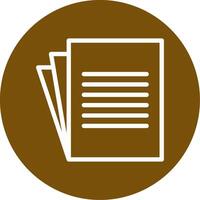 Document Outline Circle Icon vector