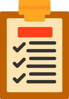 Clipboard with Checklist Flat Icon vector