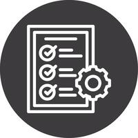 Maintenance Checklist Outline Circle Icon vector