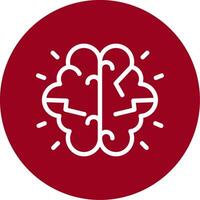 Brainstorming Outline Circle Icon vector