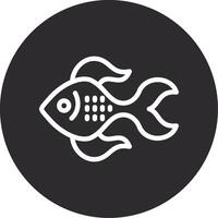 Goldfish Inverted Icon vector