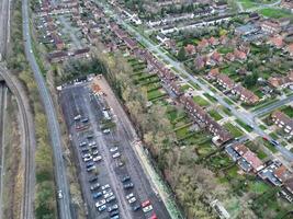 Aerial View of City Centre of Welwyn Garden City of England UK. March 1st, 2024 photo