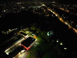 Aerial View of Illuminated Central Luton City of England UK During Night. November 27th, 2023 photo