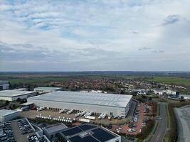 High Angle View of Central Hatfield City Hertfordshire of England, Great Britain. March 9th, 2024 photo