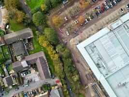 Aerial View of Residential District and Real Estate Homes at Hemel Hempstead City of England UK. November 5th, 2023 photo