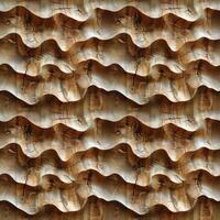 AI generated seamless background, abstract wave pattern carved on a wooden surface photo