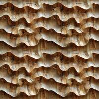 AI generated seamless background, abstract wave pattern carved on a wooden surface photo