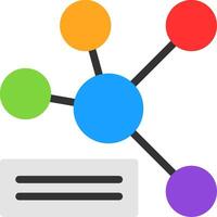 icono de red plana vector