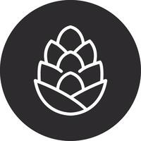 Pine Cone Inverted Icon vector