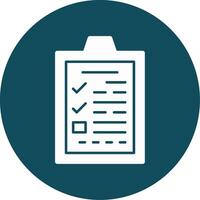 Application Form Glyph Circle Icon vector