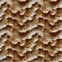 AI generated seamless background, abstract wave pattern carved on a wooden surface photo