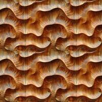 AI generated seamless background, abstract wave pattern carved on a wooden surface photo