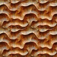 AI generated seamless background, abstract wave pattern carved on a wooden surface photo