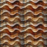 AI generated seamless background, abstract wave pattern carved on a wooden surface photo