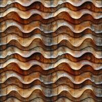 AI generated seamless background, abstract wave pattern carved on a wooden surface photo