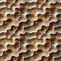AI generated seamless background, abstract wave pattern carved on a wooden surface photo