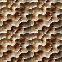 AI generated seamless background, abstract wave pattern carved on a wooden surface photo