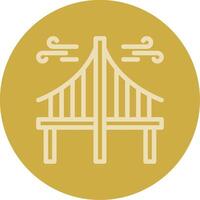 Bridge Line Multi color Icon vector