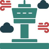 Tower Glyph Multi Color Icon vector