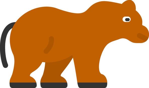 oso icono plano vector