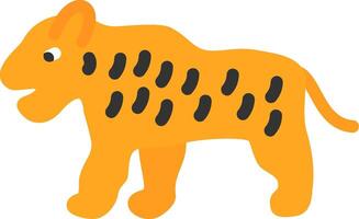 Tiger Flat Icon vector