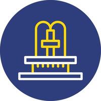 Fountain Dual Line Circle Icon vector