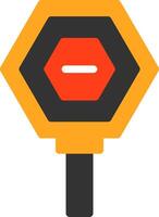 Stop Sign Flat Icon vector