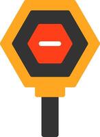 Stop Sign Flat Icon vector