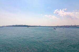 Cityscape of Istanbul from Kiz Kulesi or Maiden's Tower. photo