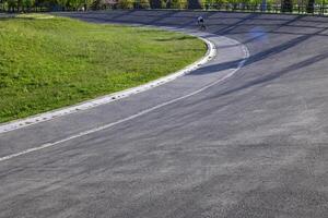Cycle-racing track in the park. Healthy lifestyle or sport or recreation concept photo