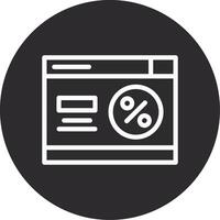 Percentage Inverted Icon vector