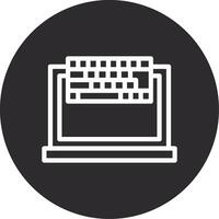 teclado invertido icono vector
