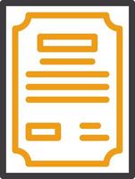 Certificate Two Color Icon vector