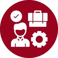 Work Environment Glyph Circle Icon vector