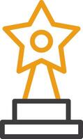 Trophy Two Color Icon vector