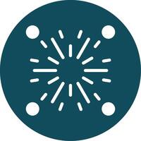 Firecracker Glyph Circle Icon vector
