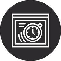 alarma reloj invertido icono vector