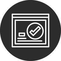 marca de verificación invertido icono vector