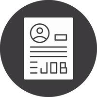 Job Description Glyph Circle Icon vector