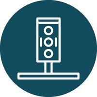 Traffic Light Outline Circle Icon vector