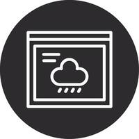 Rain Inverted Icon vector