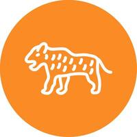 Tiger Outline Circle Icon vector